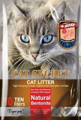 Бентонитовый наполнитель Cat Secret Rose Tiger Pet
