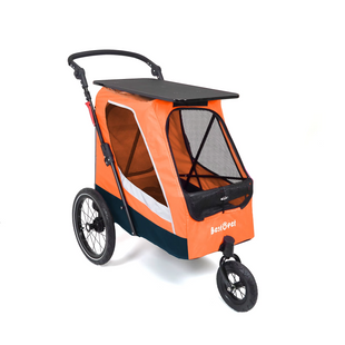 Коляска для домашних животных (до 35 кг) Bestopet (Люпосанчик) BS-RL-02 Orange со съемным столиком для груминга Люпосанчик