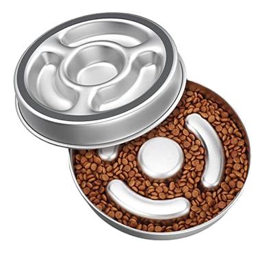 Металева миска для повільного харчування собак Derby Stainless Steel Slow Feeder Dog Bowl Derby
