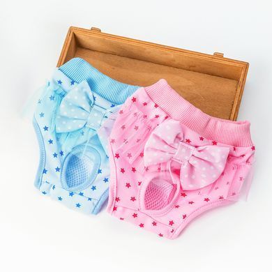 Багаторазовий підгузок для сук Derby Cute bow, Blue Derby