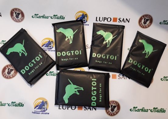 Біорозкладні пакети для собак DOGTOI, 60шт. DOGTOI