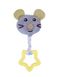 М'яка іграшка Мишка з зірочкою і кіскою, Сірий, 1 шт.