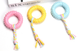 Жувальна іграшка для собак Derby Ribbed ring with cotton rope, Рожевий