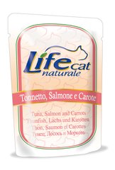 Вологий корм для котів LifeNatural Тунець з лососем і морквою (tuna with salmon and carrots), 70 г LifeNatural