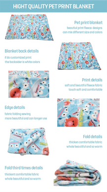 Плед для собак и котов Pelushka One Layer Print Pet blanket, grey Pelushka