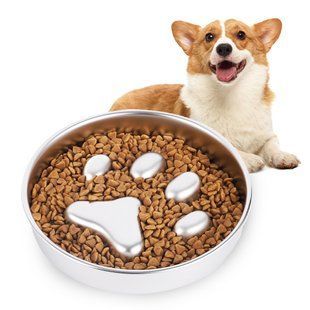 Металева миска для повільного харчування собак Derby Stainless Steel Slow Feeder Dog Bowl Derby