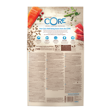 Сухой корм для взрослых котов Wellness CORE Adult Ocean с лососем и тунцом Wellness CORE