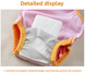 Багаторазовий підгузок для сук Derby Reusable Dog Diaper KS012-02 на шлейках, 2XS, 18-22 см, 28-30 см