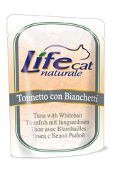 Влажный корм для котов LifeNatural Тунец с белой рыбой (tuna with whitebait), 70 г LifeNatural