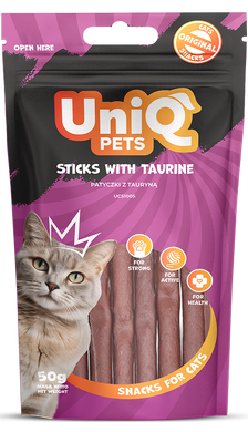 Ласощі для котів Uniq PETS CAT SNACKS MIMI яловичі палички з таурином UniQ PETS