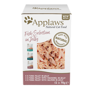 Набір паучів для котів Applaws Fish Selection in Jelly, 12х70g Applaws