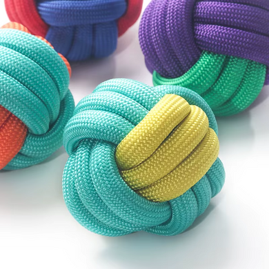 Іграшка для собак Derby Dog Rope Toy - 2 Balls with Long Handle Derby