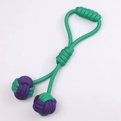 Іграшка для собак Derby Dog Rope Toy - 2 Balls with Long Handle Derby