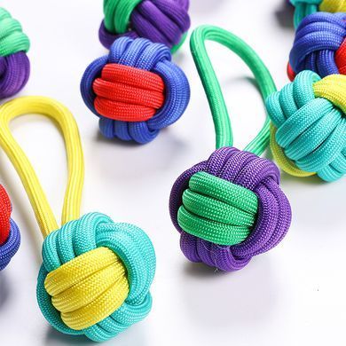 Іграшка для собак Derby Dog Rope Toy - 2 Balls with Long Handle Derby