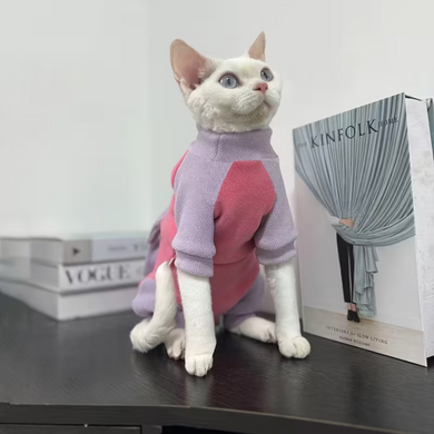 Флисовый комбинезон для кошек Purple Pink