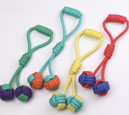 Іграшка для собак Derby Dog Rope Toy - 2 Balls with Long Handle Derby