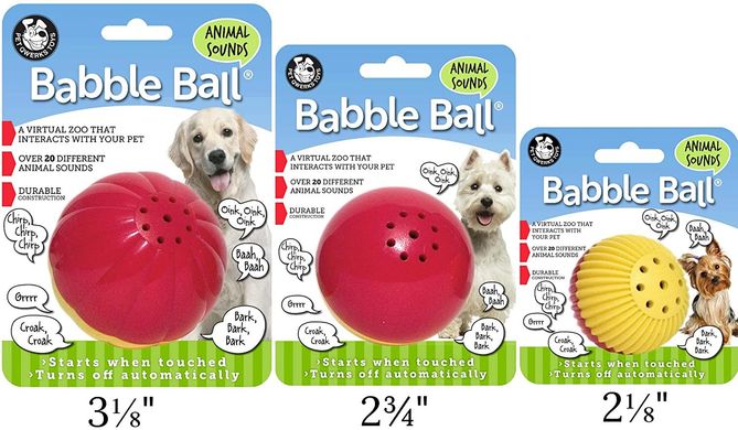 Інтерактивна іграшка-м'яч для собак Pet Qwerks Animal Sounds Babble Ball Pet Qwerks Toys