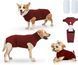 Гігієнічні труси/комбінезон для собак WanTalk Full Body Dog Diaper, Wine Red, 2XS, 28-32 см, 40-48 см