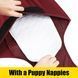 Гігієнічні труси/комбінезон для собак WanTalk Full Body Dog Diaper, Wine Red, 2XS, 28-32 см, 40-48 см