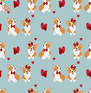 Плед для собак и котов Pelushka One Layer Print Pet blanket, Corgis in love Pelushka