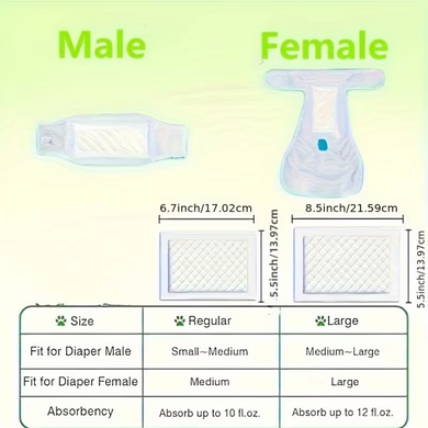 Вкладиші для підгузків для собак Fzxdept Pet Booster Pad