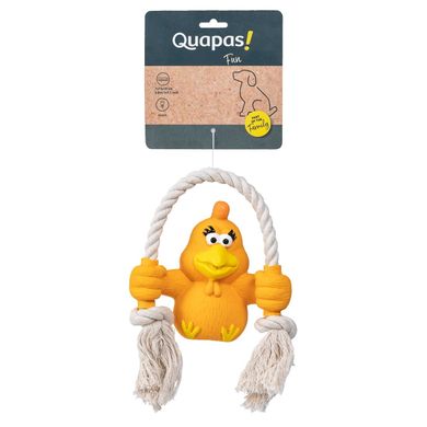 Іграшка для собак Quapas! Dog Toy Fun Chicken with rope Quapas!