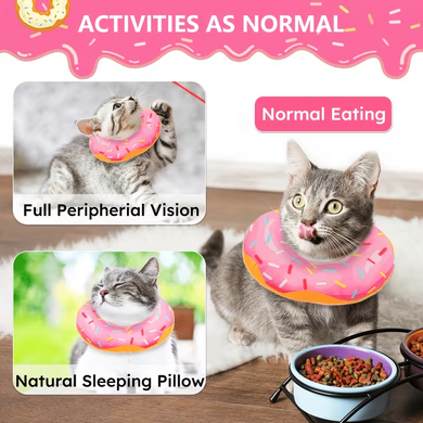 Мягкий воротник для кошек и небольших собак Taimei Pink Donut