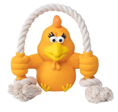 Игрушка для собак Quapas! Dog Toy Fun Chicken with rope Quapas!