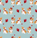 Плед для собак и котов Pelushka One Layer Print Pet blanket, Corgis in love, 60х80 см