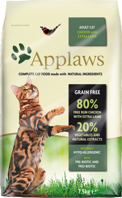 Applaws Chicken with Lamb беззерновий корм для котів + пробіотик Applaws