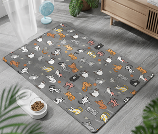 Коврик под миску для котов Derby Happy Paws Feeding Mat, Grey Derby