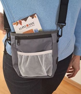 Сумка для выгула и тренировок собак Voyager Pet Nylon Waterproof Dog Treat Training Pouch grey Voyager Pet
