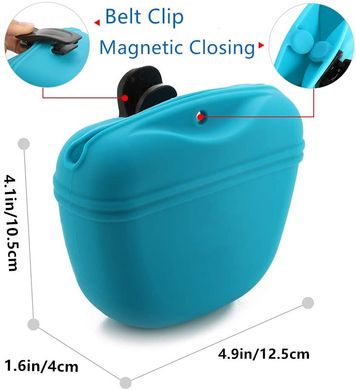 Силіконова сумка для ласощів собак з магнітною застібкою і зажимом