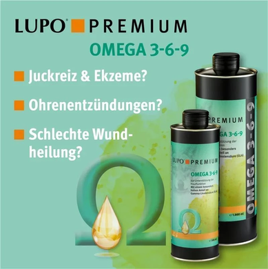 LUPO OMEGA 369 Premium добавка для шкіри, шерсті та імунної системи для собак і котів Luposan