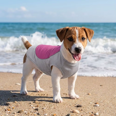 Летняя охлаждающая одежда для собак Derby Summer Dog Cooling Clothes, Grey-Pink Derby