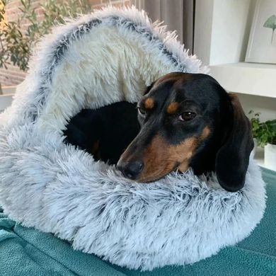 Плюшева лежанка Люпосанчик Green Plush Pet Bed для котів і собак Люпосанчик