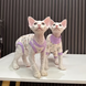 Боди с рукавами для котов Flying Horse Home Life Purple, M, 28 см, 30 см, 18 см