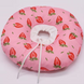 Мягкий воротник для кошек и небольших собак Hongrong Pet Recovery Collar - Pink Strawberry, M, до 17 см