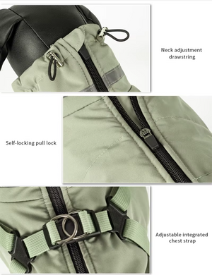 Теплый комбинезон для собак V.PET.B.R. Dog Apparel C837 Army Green V.PET.B.R