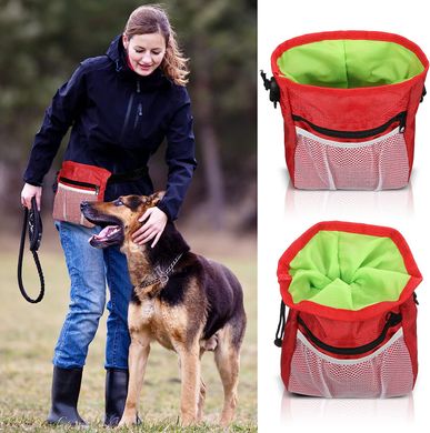 Сумка для выгула и тренировок собак Dog Treat Bag red Derby