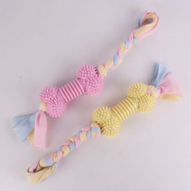 Жувальна іграшка для собак Derby Ribbed bone with cotton rope Derby