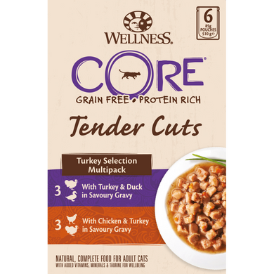 Набор консерв для котов Wellness CORE Tender Cuts Turkey Selection Multipack с индейкой Wellness CORE