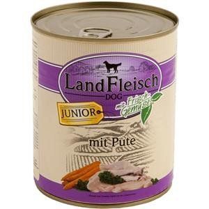 LandFleisch консервы для щенков с мясом индейки и свежими овощами LandFleisch