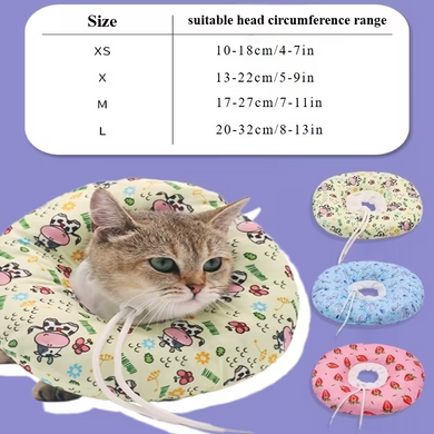 Мягкий воротник для кошек и небольших собак Hongrong Pet Recovery Collar - Green Cow