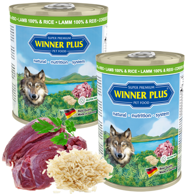 Консервы для собак с ягнёнком и рисом Winner Plus