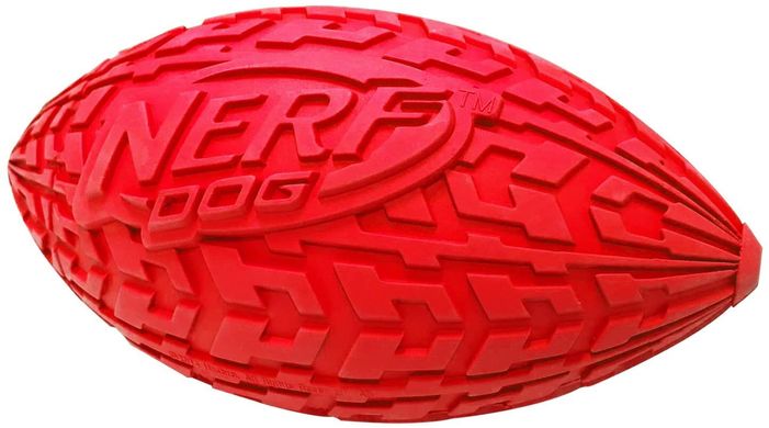 Футбольний м'яч для собак Nerf Dog Tire Squeak Football з інтерактивною пищалкою Nerf Dog