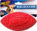 Футбольный мяч для собак Nerf Dog Tire Squeak Football с интерактивной пищалкой, Красный, Medium/Large