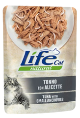 Влажный корм для котов LifeNatural Тунец с анчоусами (tuna with whitebait), 70 г LifeNatural