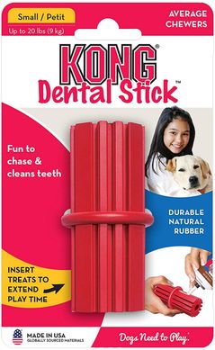 Прочная резиновая игрушка для собак KONG Dental Stick KONG