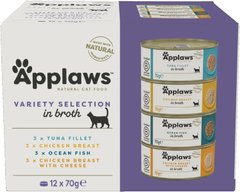 Набір консерв для котів Applaws Variety Selection in Broth, 12х70g Applaws